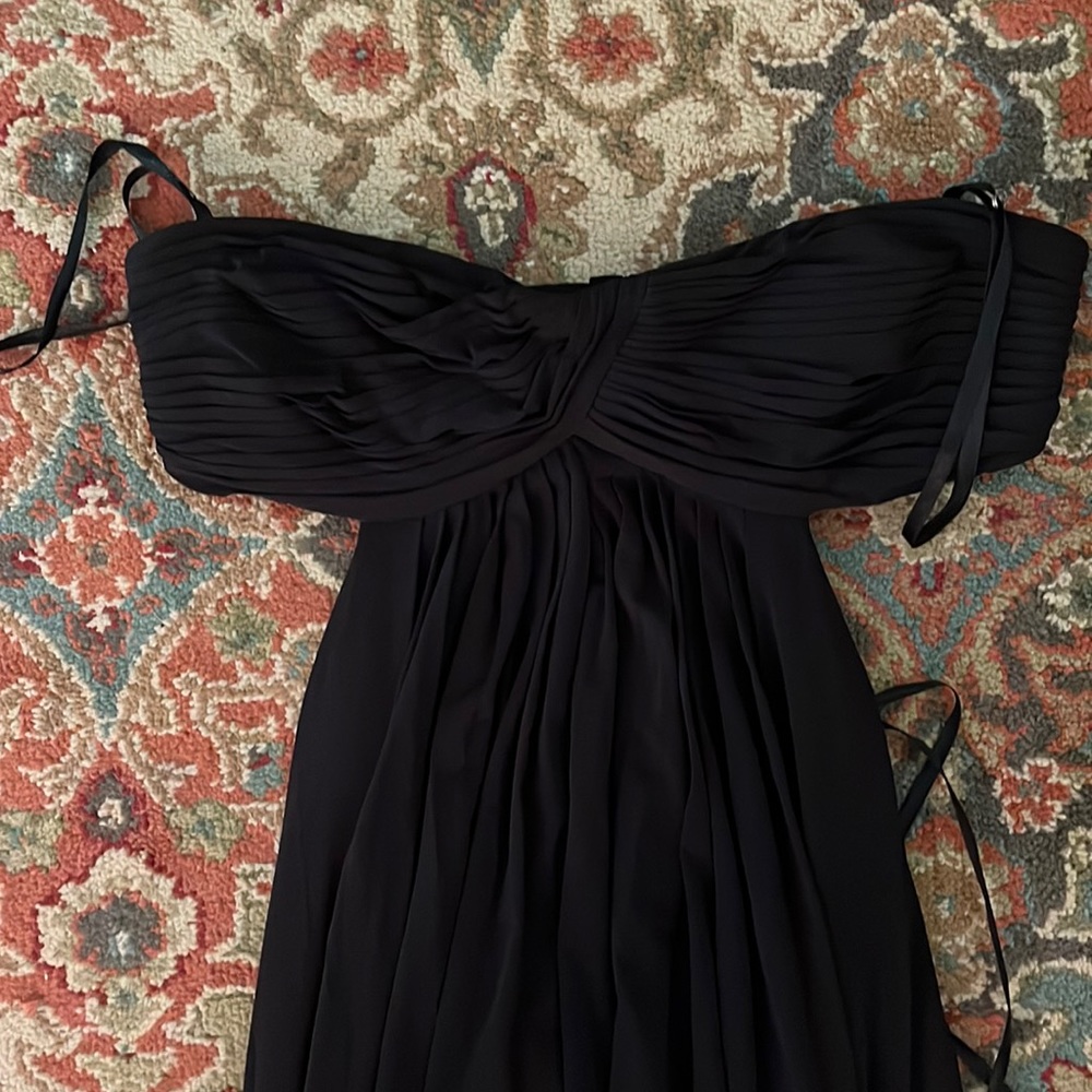 BCBG max azaria strapless gown